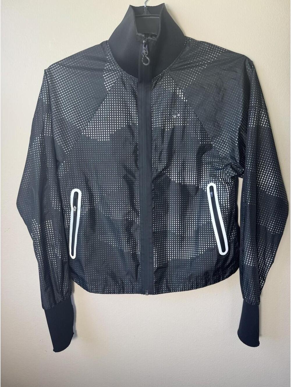 Craft Pro Glow In The Dark Lumen Jacket Womens S Black Reflective Print Running